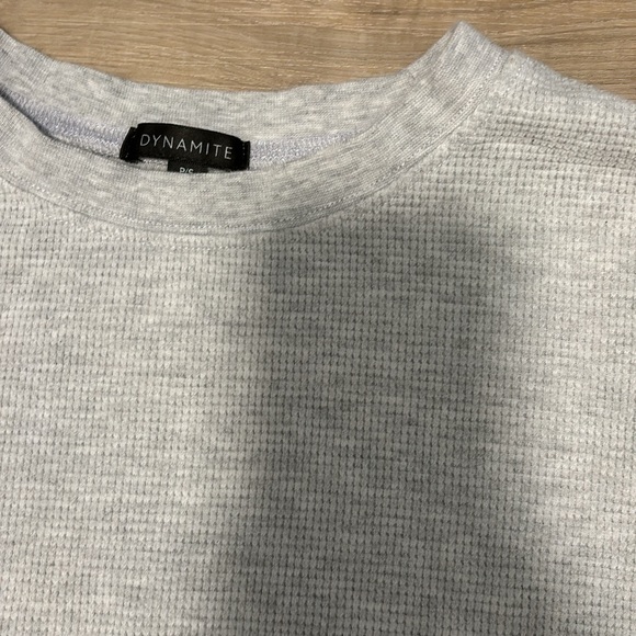 Cropped Dynamite Waffle Knit Long Sleeve - Picture 2 of 3